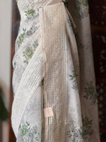 White Net kotta saree - PBR34B