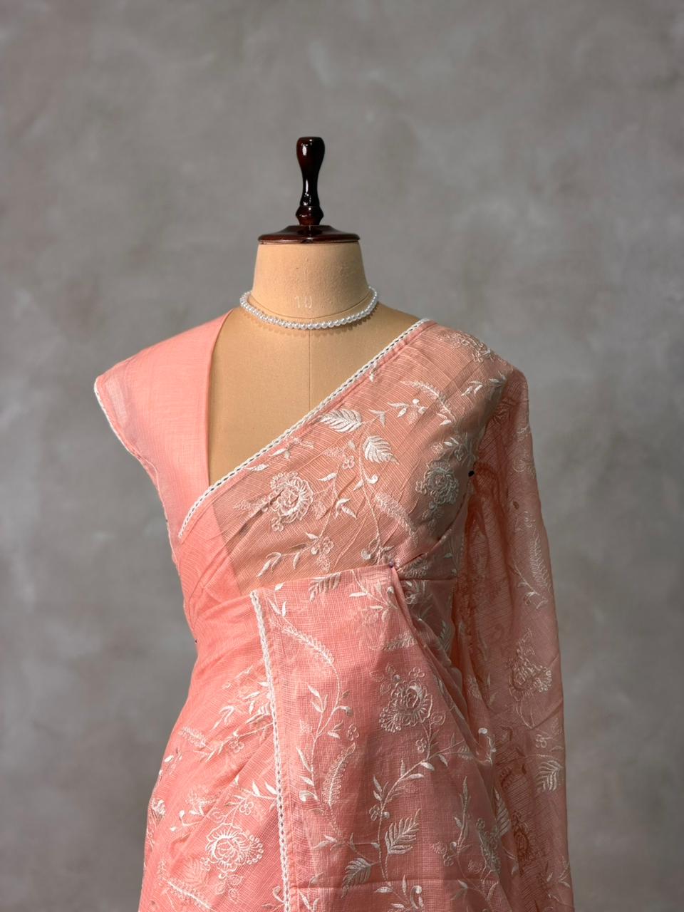 Peach soft Kotta saree- PBR33S
