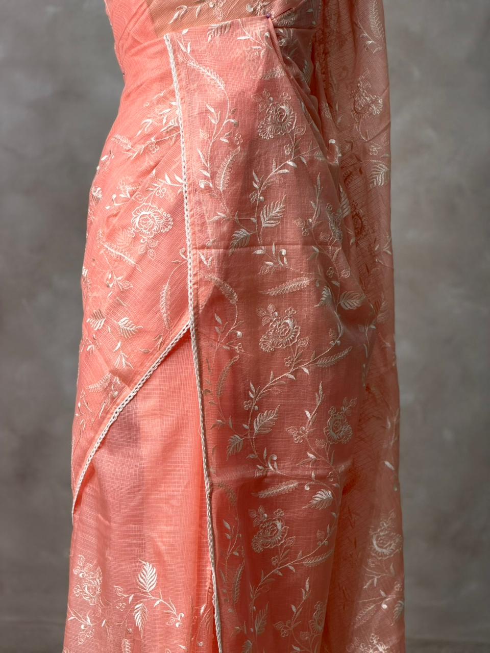 Peach soft Kotta saree- PBR33S