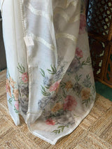 White Net kotta saree - PBR34E