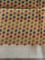 Mustard Yellow semi tusser saree- PBR28F