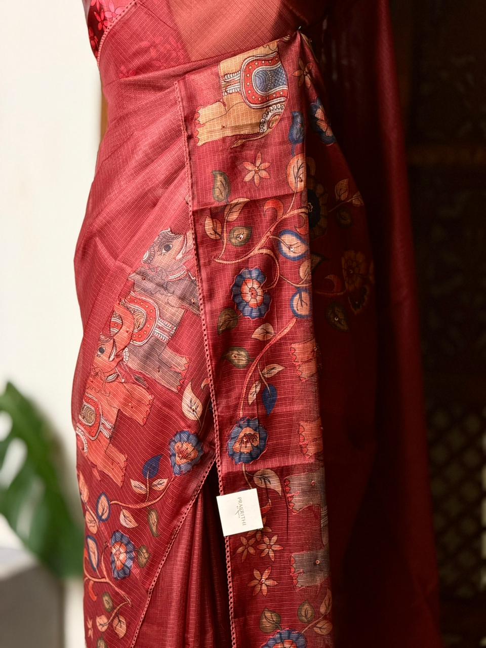 Maroon Soft kotta saree - PBR35A
