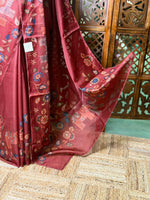 Maroon Soft kotta saree - PBR35A