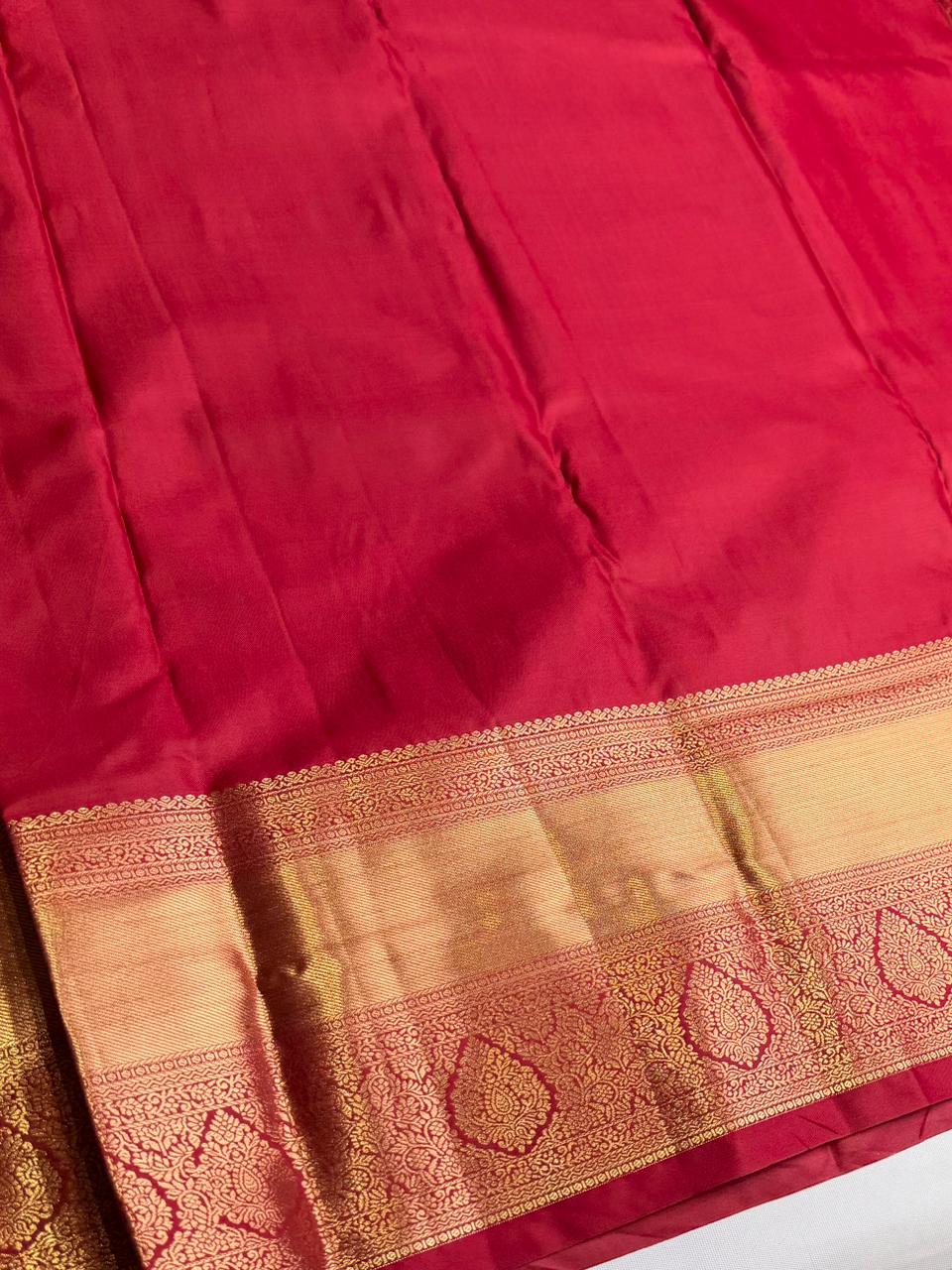 Maroon semi Kanchipuram saree- PBRIDE48R