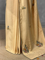 Tusser hand worked saree- PBR36B