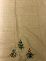 Tusser hand worked saree- PBR36B