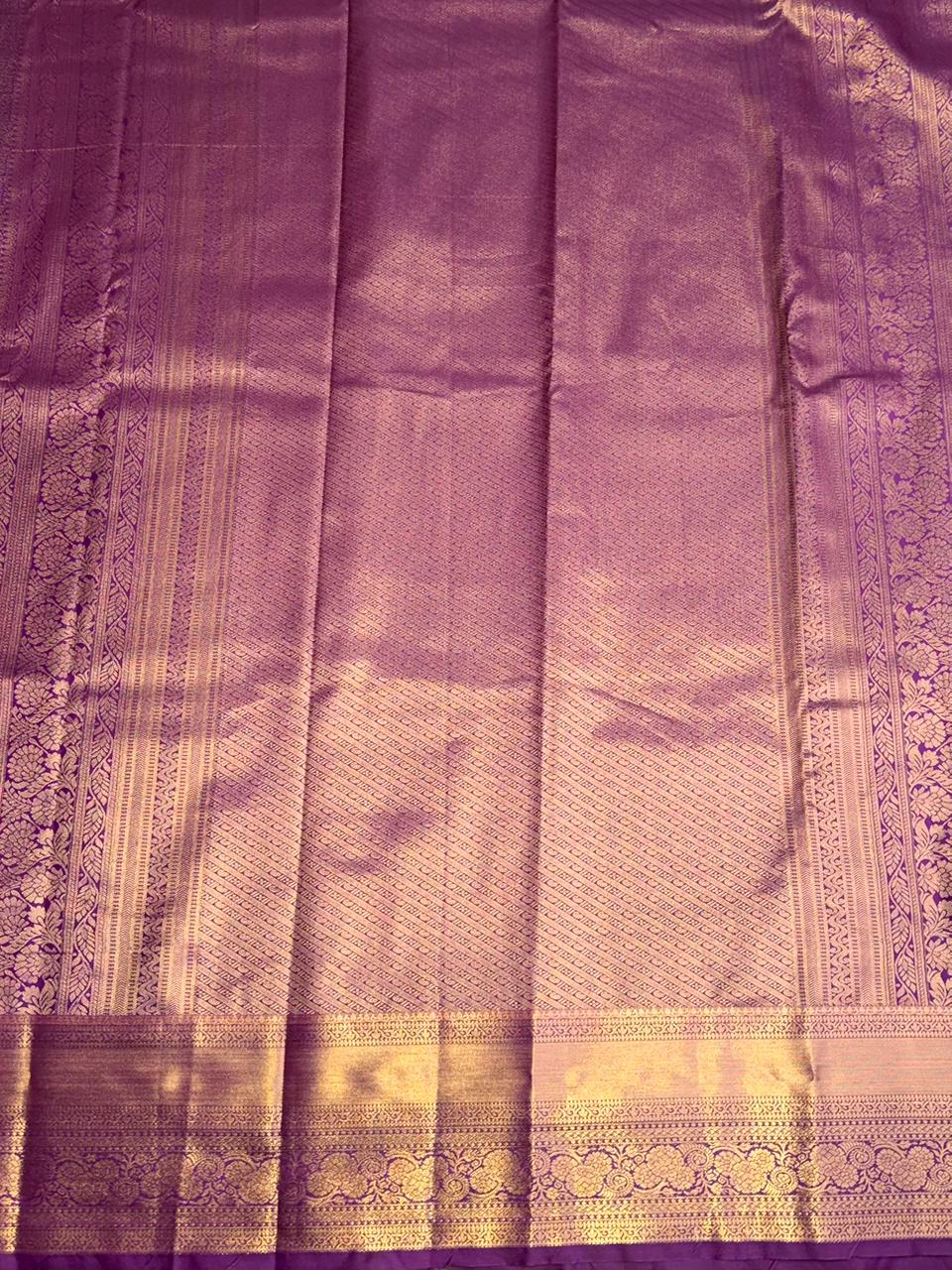 Purple semi Kanchipuram saree- PBRIDE48U