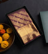 Brown semi Kanchipuram saree- PBRIDE48W