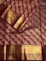 Brown semi Kanchipuram saree- PBRIDE48W
