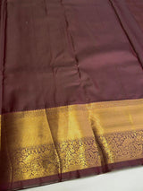 Brown semi Kanchipuram saree- PBRIDE48W