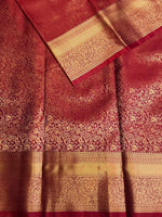 Maroon semi Kanchipuram saree- PBRIDE48Y