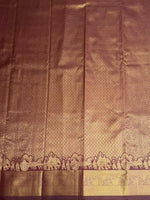 Brown semi Kanchipuram saree- PBRIDE48Z