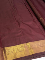 Brown semi Kanchipuram saree- PBRIDE48Z