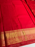 Red semi Kanchipuram saree- PBRIDE48ZA