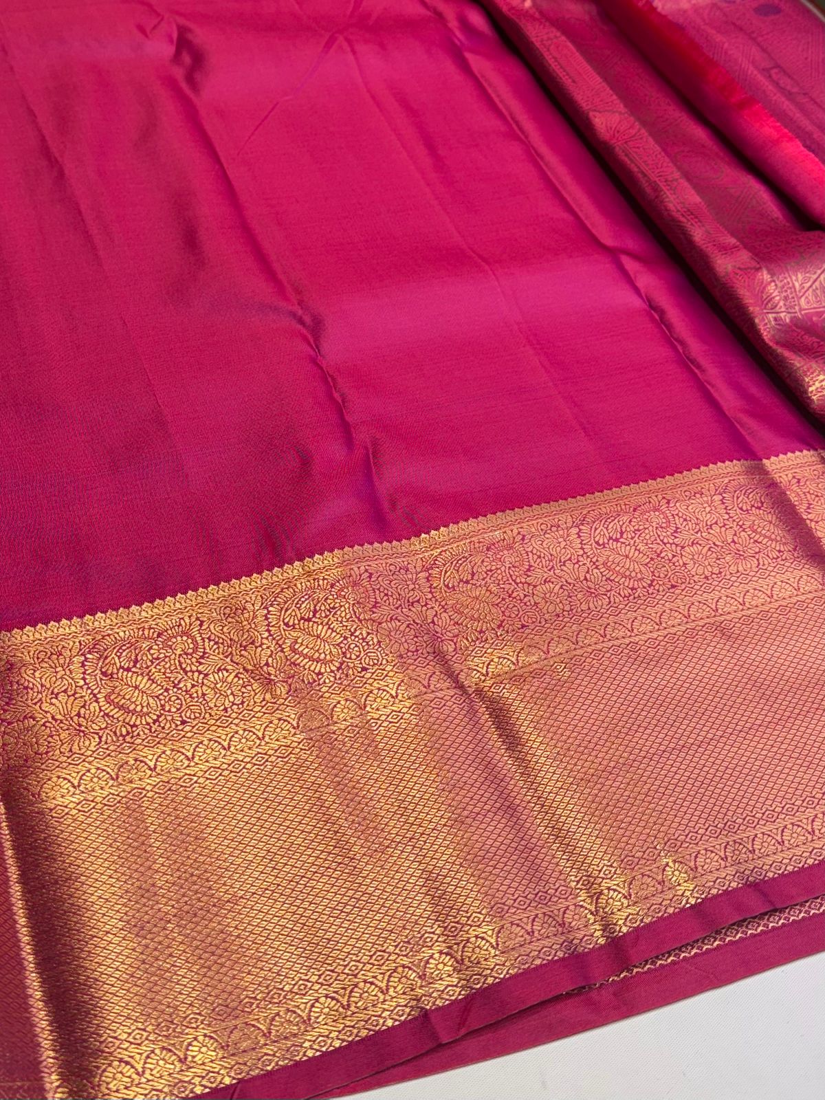 Magenta semi Kanchipuram saree- PBRIDE48ZB
