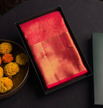 Red semi Kanchipuram saree- PBRIDE48ZC