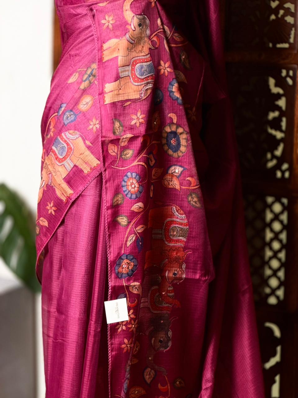 Wine Soft kotta saree - PBR35B