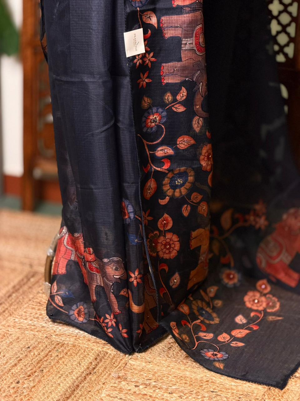 Black Soft kotta saree - PBR35C