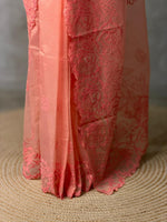 Peach net Kotta saree- PBR33S4