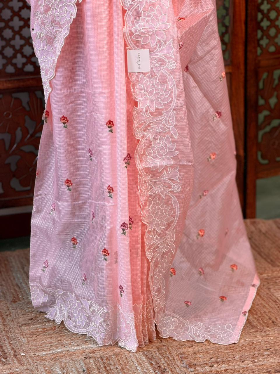 Peach soft Kotta saree- PBR33S2