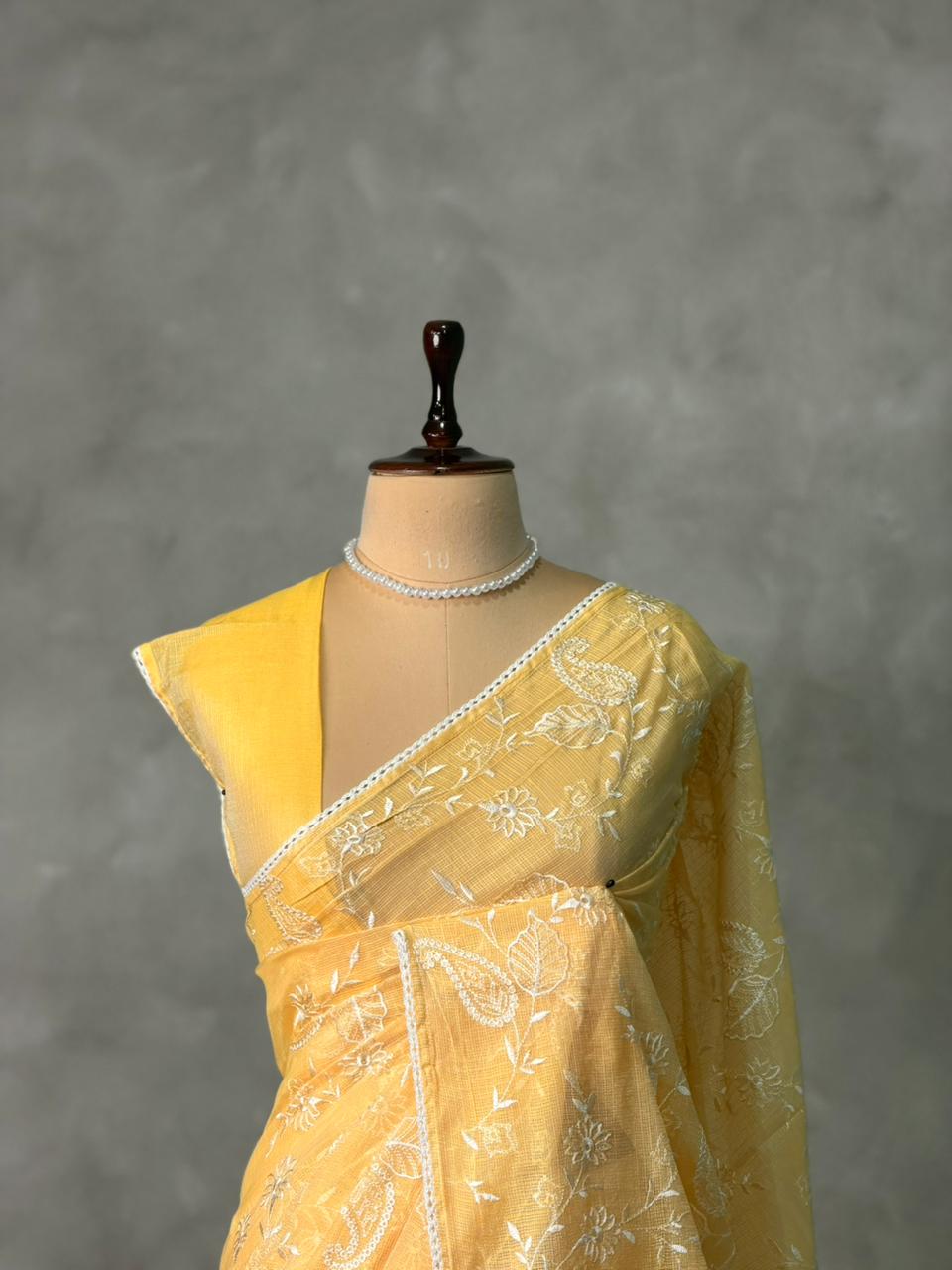 Yellow soft kotta saree - PBR33U