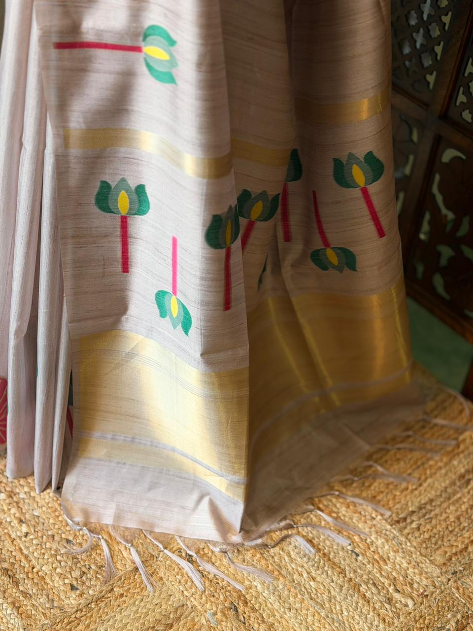 Soft Tusser Silk saree- PBR33T15