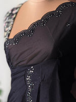 Black Soft kotta Silk saree- PBRA2A