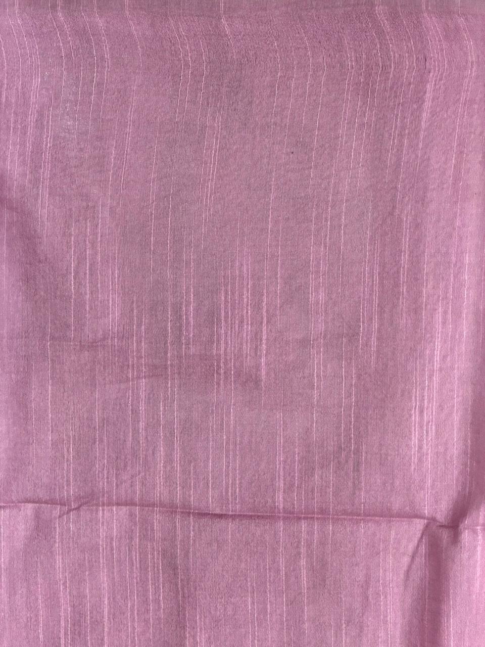 Mauve Pink Soft semi Tusser Silk saree- PBR33T18C