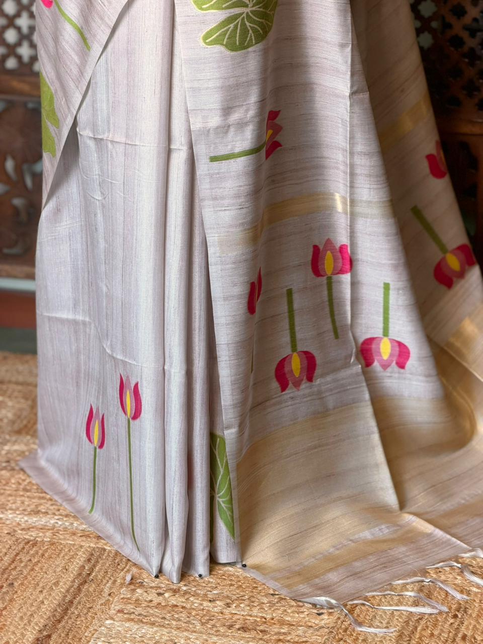 Soft Tusser Silk saree- PBR33T17
