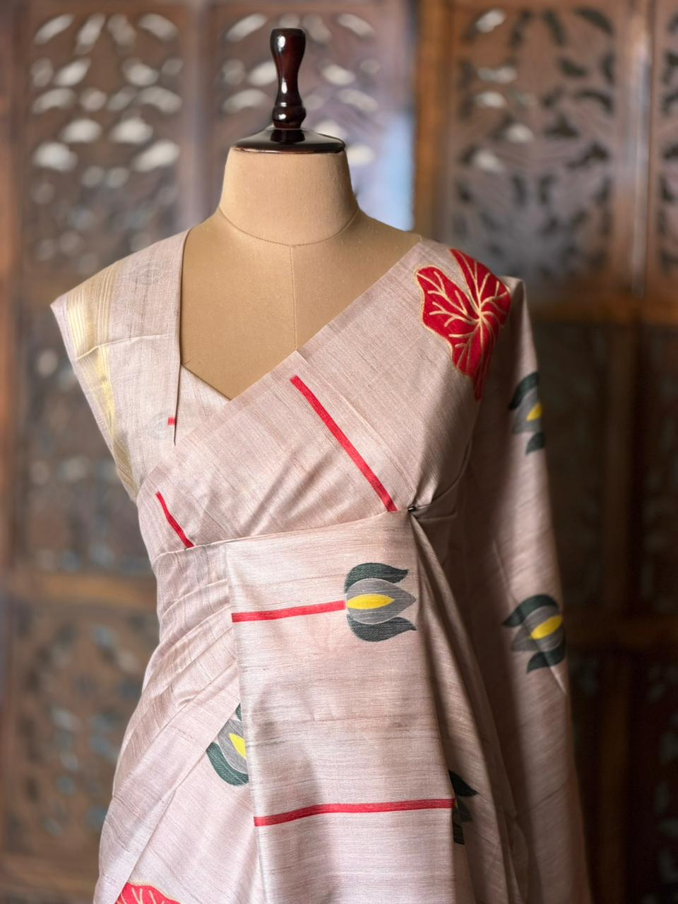 Soft Tusser Silk saree- PBR33T18