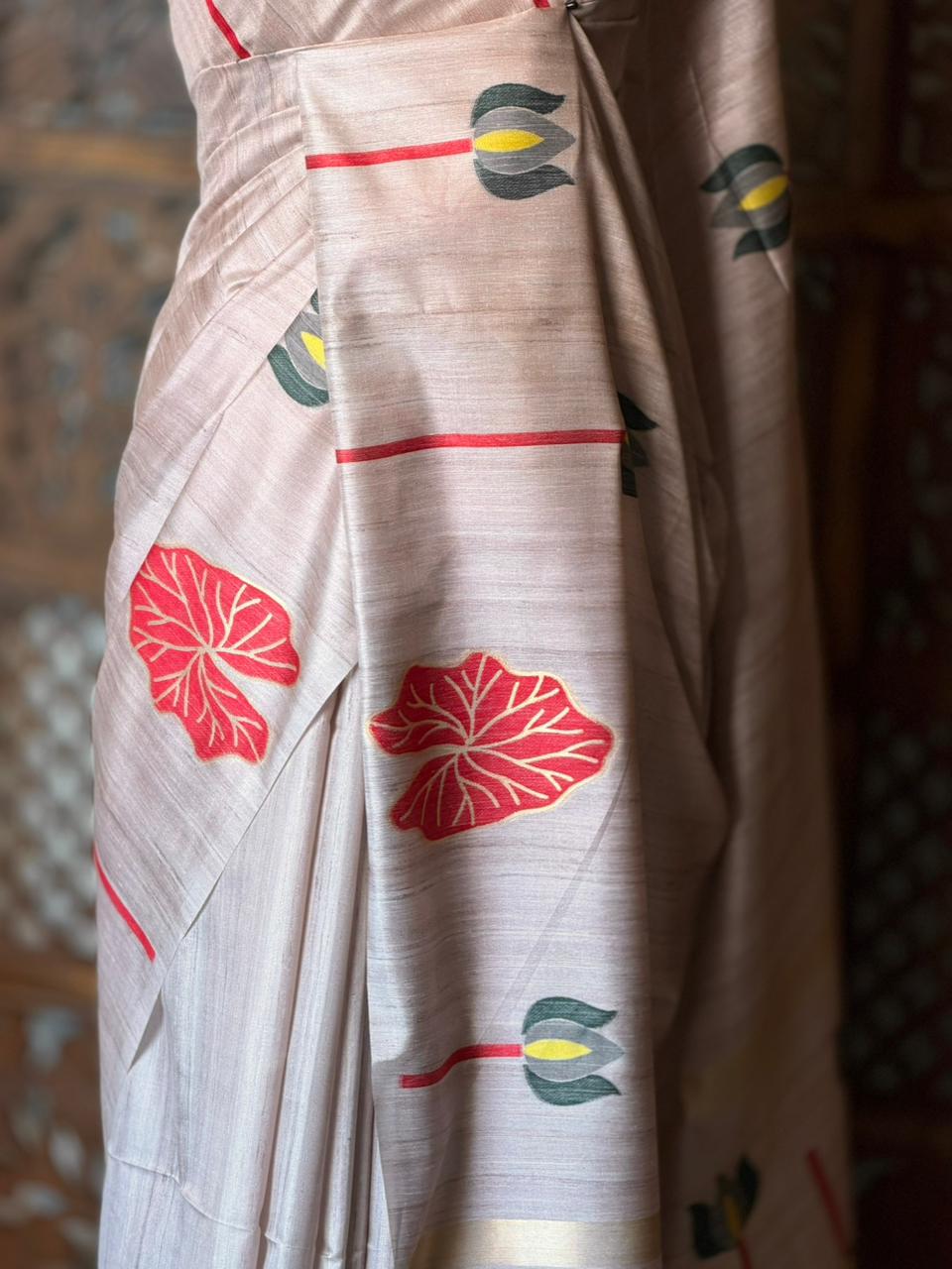 Soft Tusser Silk saree- PBR33T18