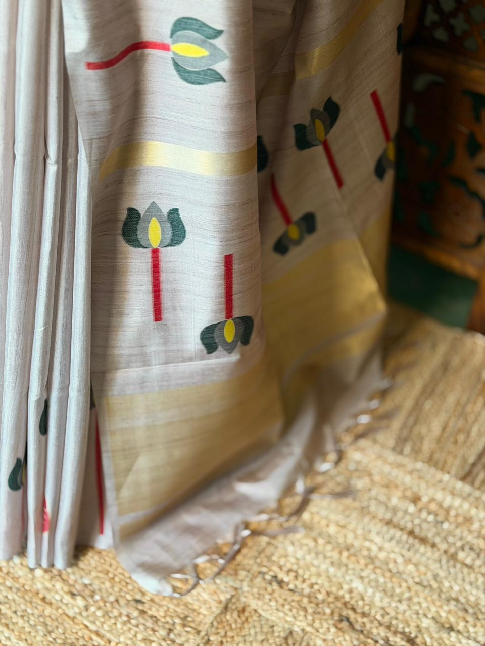 Soft Tusser Silk saree- PBR33T18
