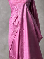 Lilac Pink Soft semi Tusser Silk saree- PBR33T18E