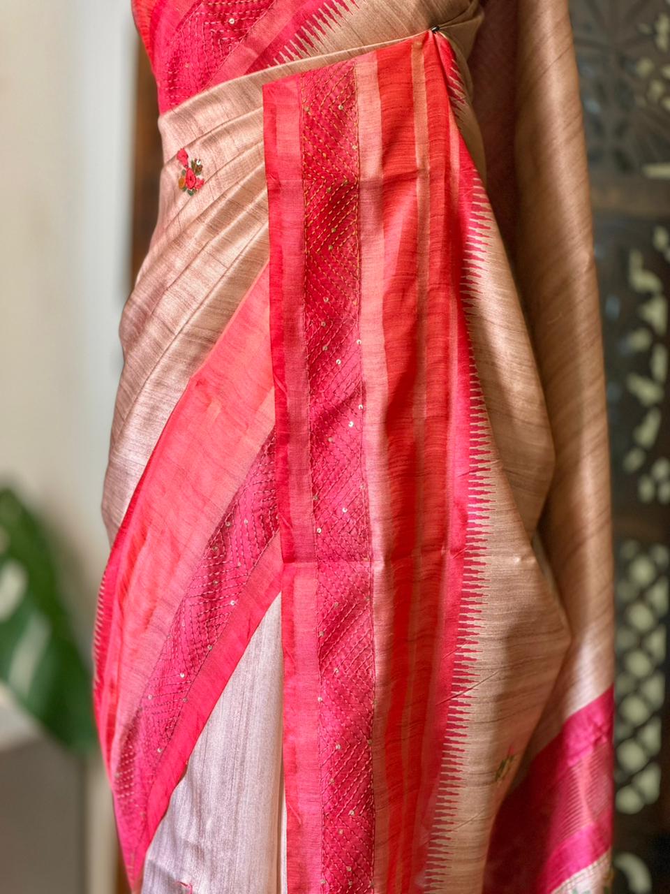 Tusser Silk saree- PBR40