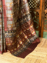 Dark Brown pure silk saree- PBR41