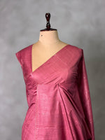 mauve Pink Soft semi Tusser Silk saree- PBR33T18P