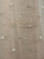 sandal and goldorganza silk saree- PBR43G