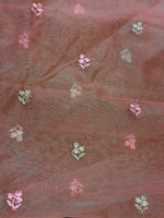 Peachorganza silk saree- PBR43B