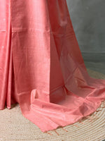 Peach Soft semi Tusser Silk saree- PBR33T18R