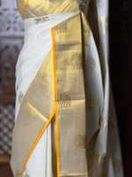 sandal and gold Kerala saree- ONAM26D
