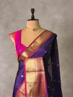 Violet and magenta banarasi silksaree -PFAZ1