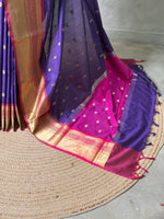 Violet and magenta banarasi silksaree -PFAZ1