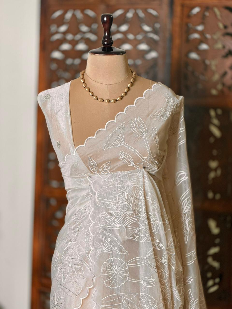 Turkish organza silk saree- PBR43C