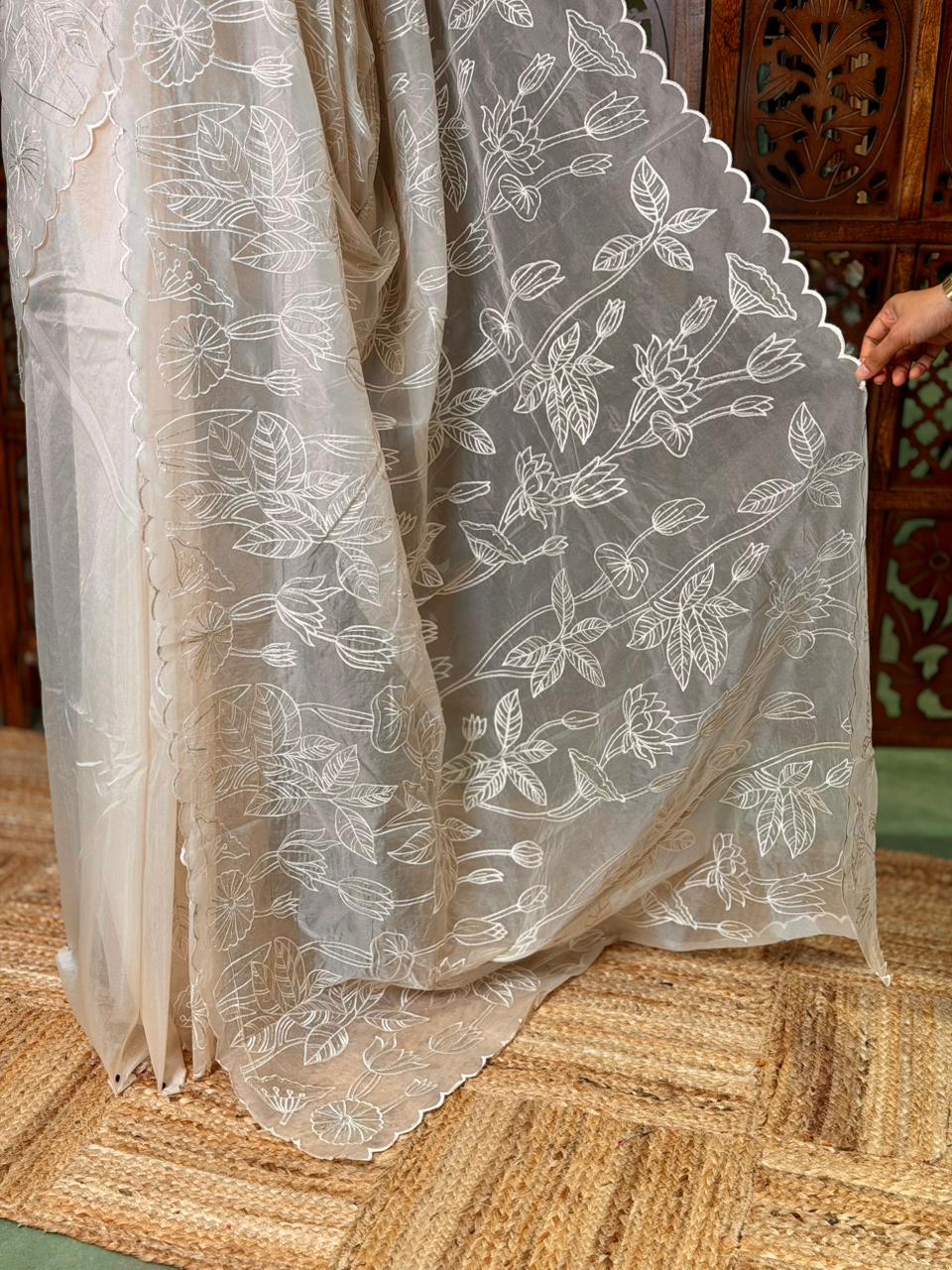 Turkish organza silk saree- PBR43C