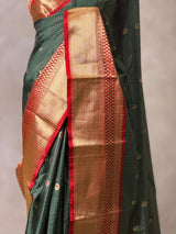 Green and Red banarasi silksaree -PFAZ2