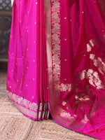 Rani Pink pure zatin Banarasi silk saree - RAZ2D