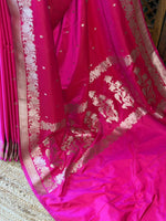 Rani Pink pure zatin Banarasi silk saree - RAZ2D