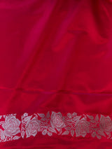 Red pure zatin Banarasi silk saree - RAZ1