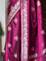 Purple pure zatin Banarasi silk saree - RAZ1H