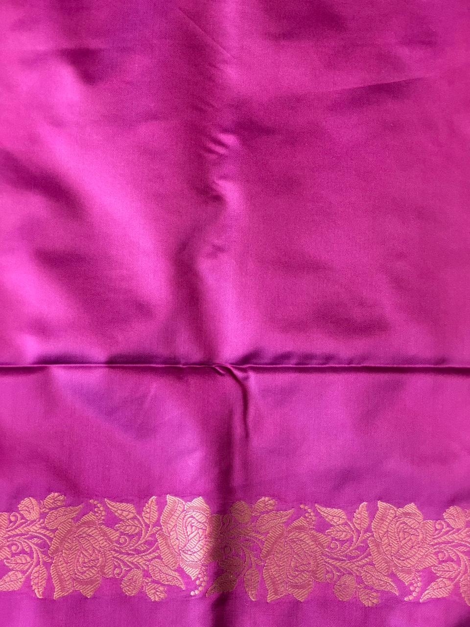 Violet pure zatin Banarasi silk saree - RAZ2E